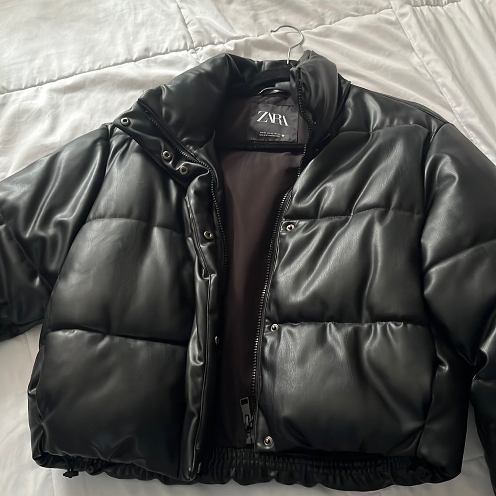 Zara black puffer jacket